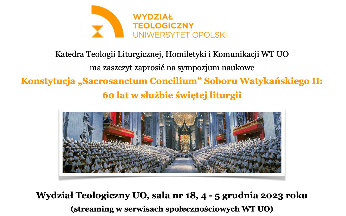 Konstytucja Sacrosanctum Concilium Soboru Watykańskiego II: 60 lat w służbie świętej liturgii