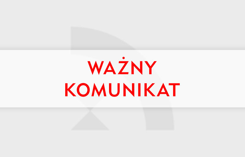 Ważny komunikat